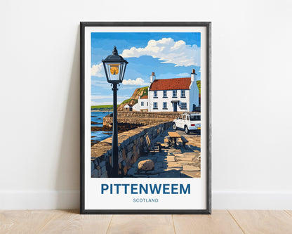 Pittenweem Travel Poster - Mesmerizing Serene Harbor Village