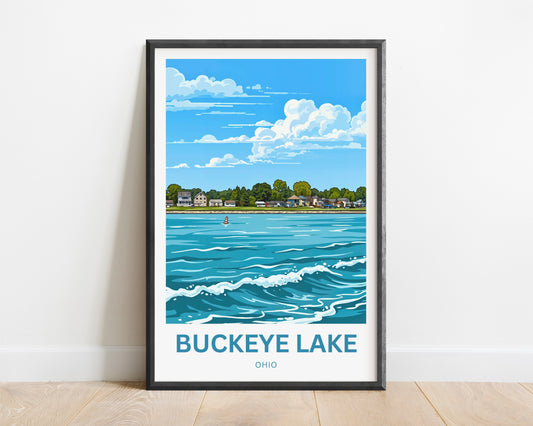 Buckeye Lake Travel Poster -  Serene Ohio