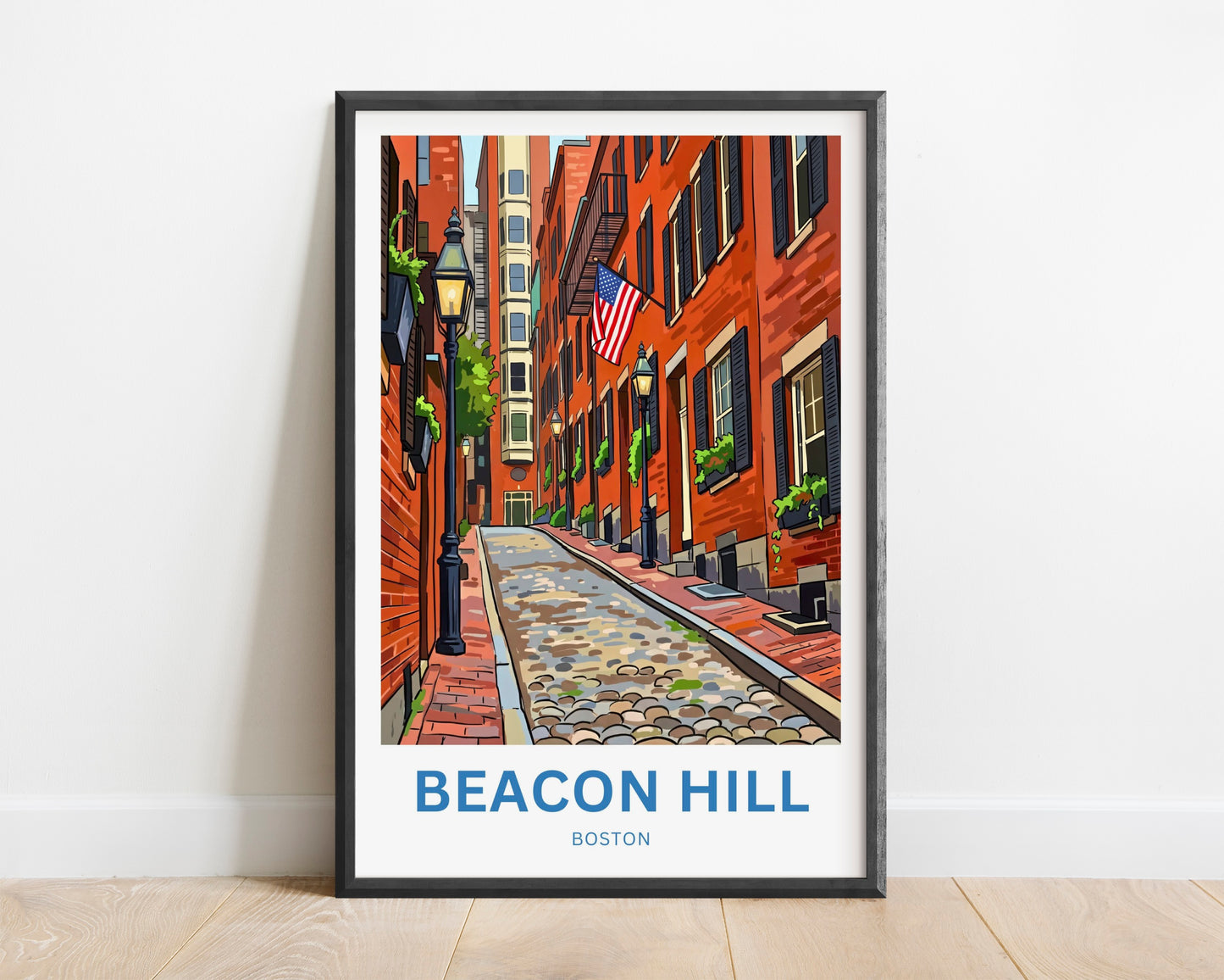 Beacon Hill Travel Poster -  Mesmerizing Street