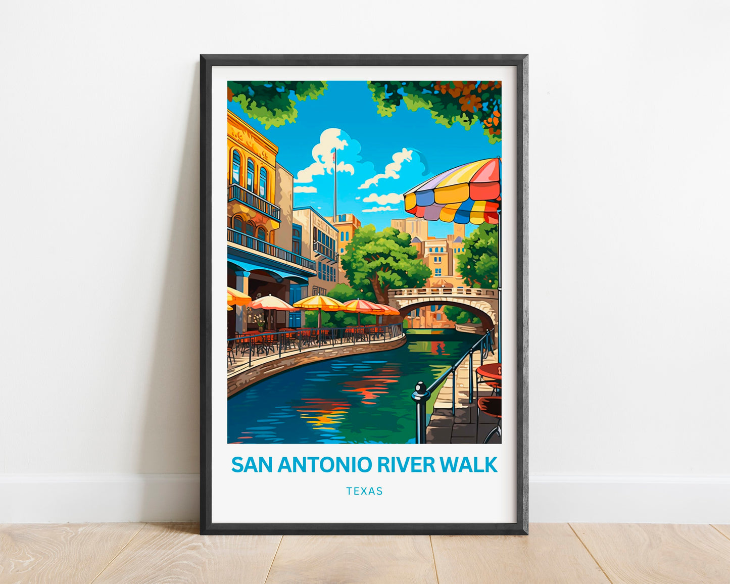 San Antonio River Walk Travel Poster