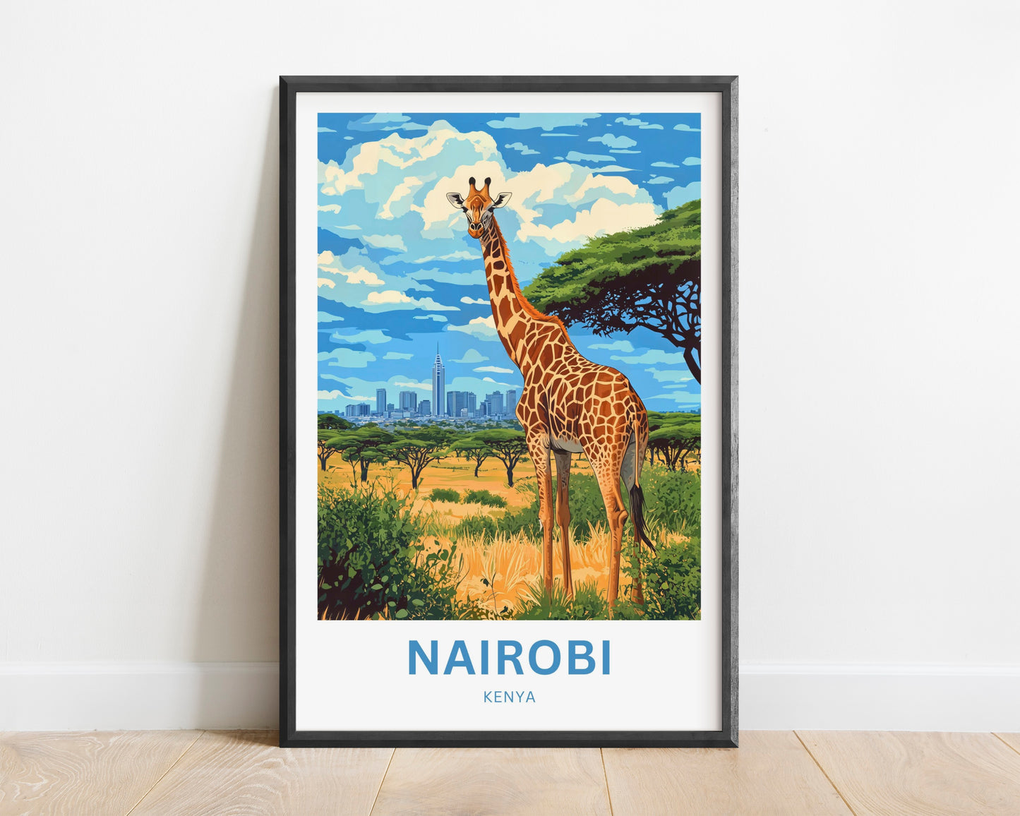 Nairobi Travel Poster - Captivating Kenya City Skyline View