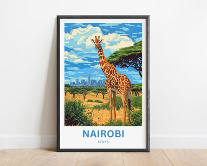 Nairobi Travel Poster - Captivating Kenya City Skyline View
