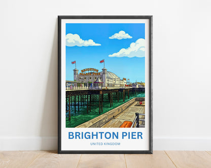 Brighton Palace Pier Travel Poster