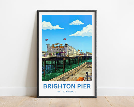 Brighton Palace Pier Travel Poster