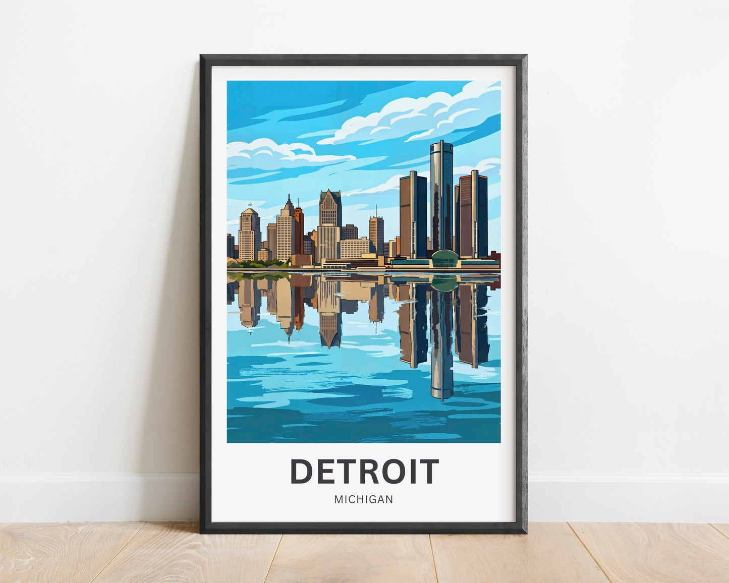 Detroit Travel Poster - Michigan