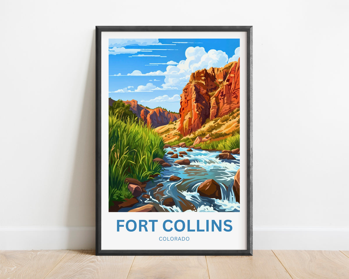 Fort Collins, Colorado Travel Poster