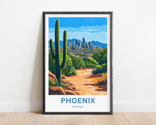 Phoenix Travel Poster - Arizona’s City of Sunsets