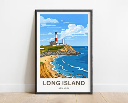 Long Island Travel Poster -  Iconic Light House