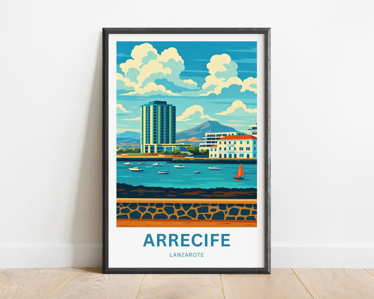 Arrecife Travel Poster- Gran Hotel Views