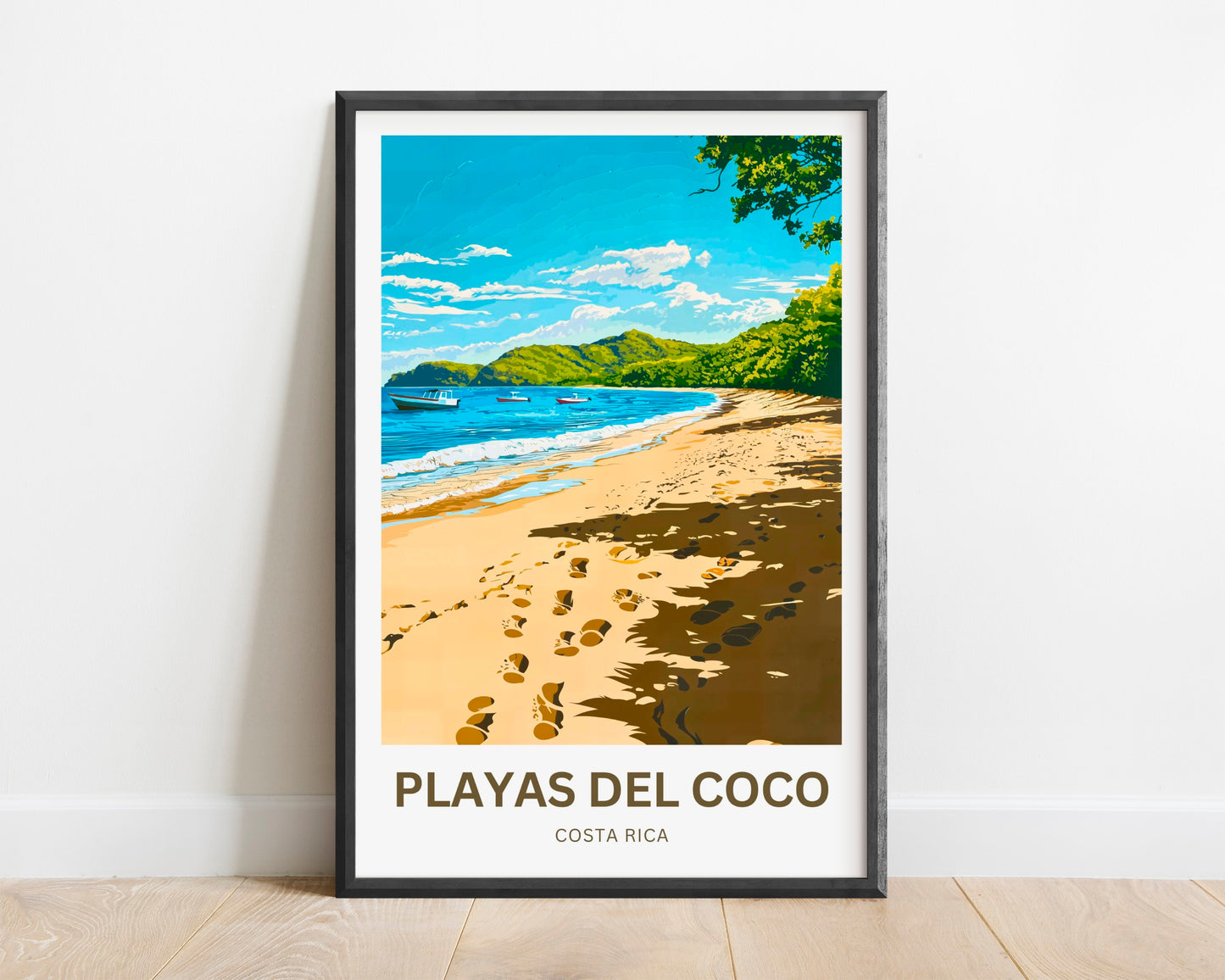 Playas del Coco Travel Poster  - Captivating Beach of Costa Rica