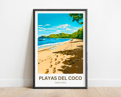 Playas del Coco Travel Poster  - Captivating Beach of Costa Rica