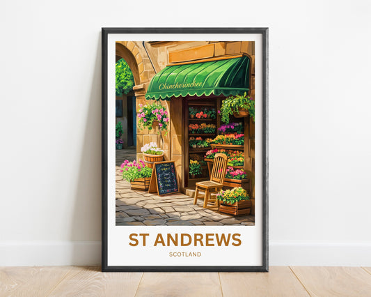 St. Andrews Travel Poster - Street Shop Scotland