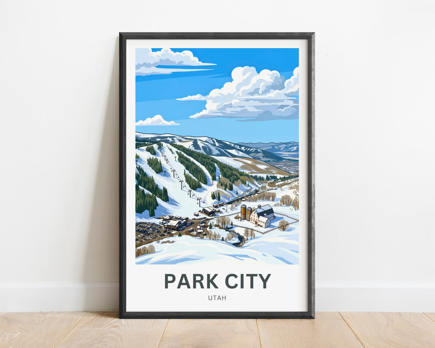 Park City Travel Poster - Winter Wonderland