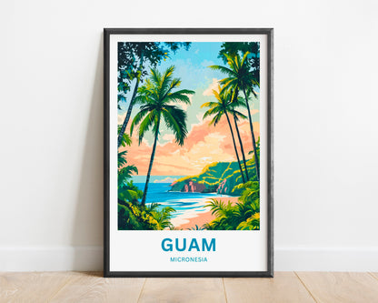 Guam Travel Poster - Captivating Coastal View of Guam