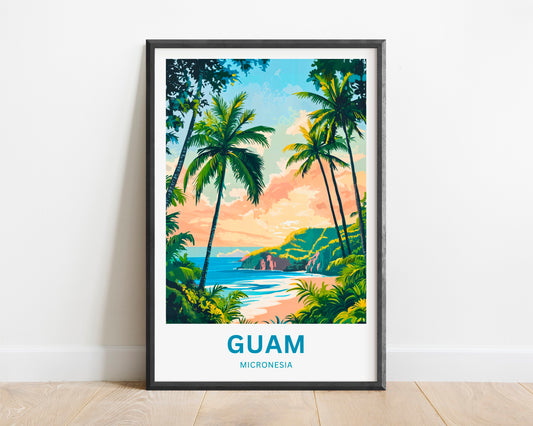 Guam Travel Poster - Captivating Coastal View of Guam