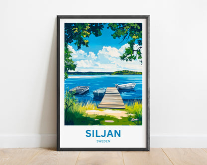 Lake Siljan Travel Poster - Sweden's Timeless Lake