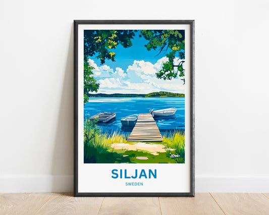 Lake Siljan Travel Poster - Sweden's Timeless Lake