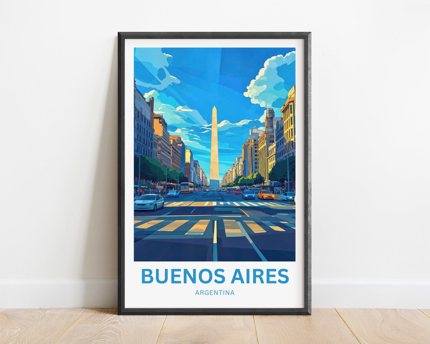 Buenos Aires Travel Poster - Timeless and Alive Street of Argentina