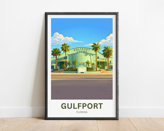 Gulfport, Florida Travel Poster - Marina