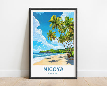 Nicoya Peninsula Travel Poster  - Breathtaking Relaxing Beach Costa Rica