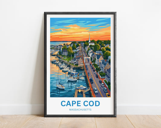 Cape Cod Travel Poster - Timeless Coastal Beauty