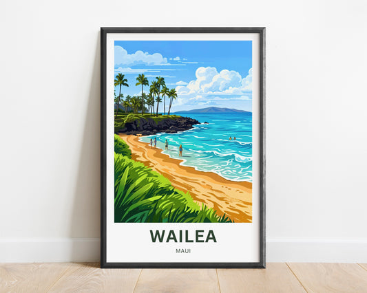 Wailea Travel Poster -  Hawaiian Escape