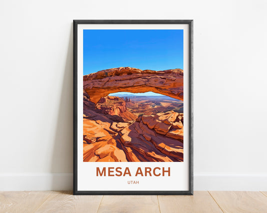 Mesa Arch Travel Poster -   Iconic Rock