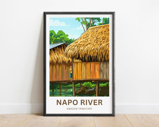 Napo River Travel Poster - Living