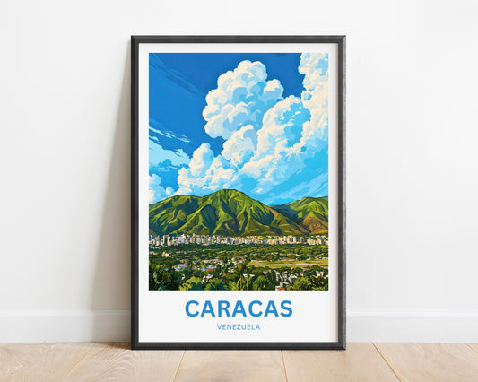 Caracas Travel Poster - City Beneath El Ávila