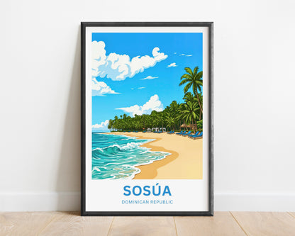 Sosúa Travel Poster - Golden beach