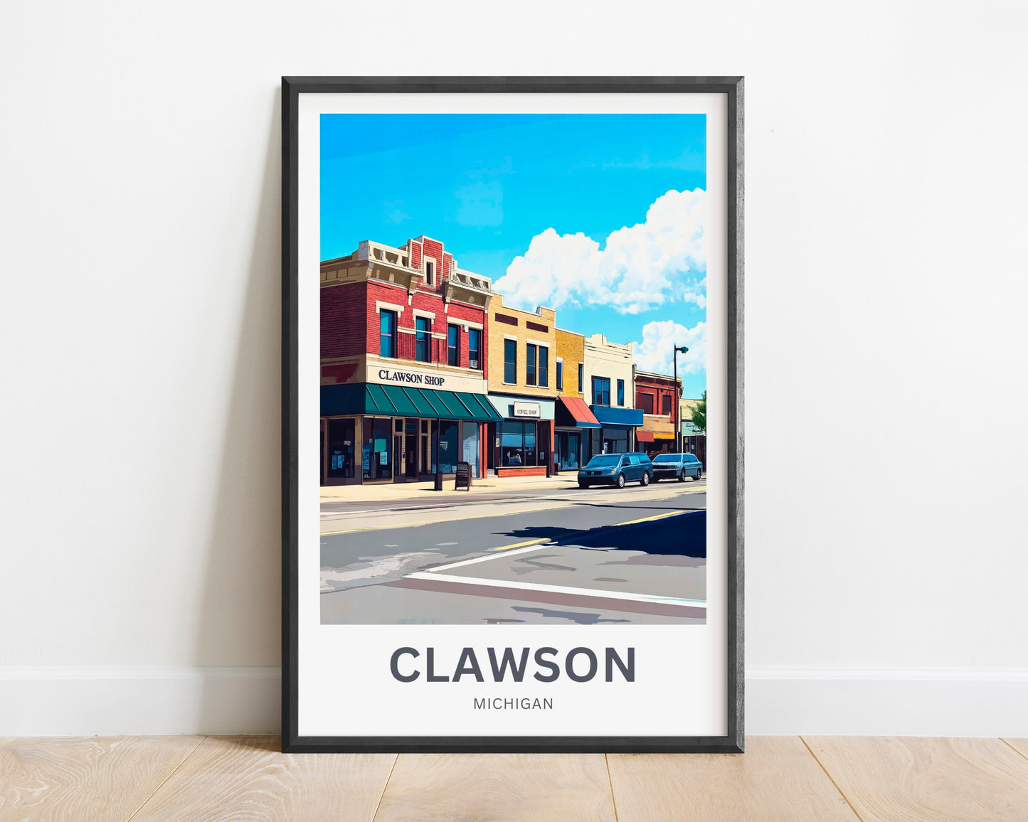 Clawson Travel Poster - Downtown Days – Clawson, MI