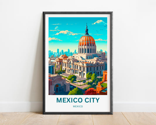 Mexico City Travel Poster