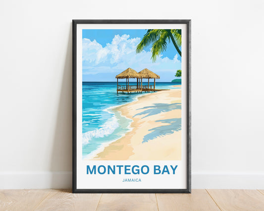 Montego Bay Travel Poster - Breathtaking and Relaxing Beach