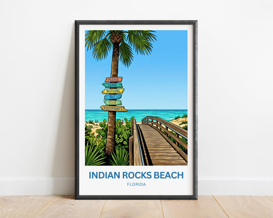 Indian Rocks Beach, Florida Travel Poster