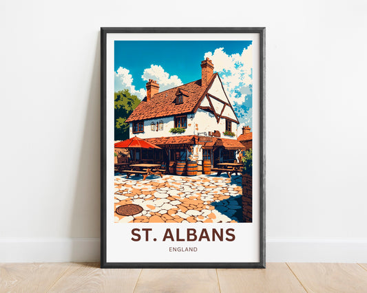 St. Albans Travel Poster