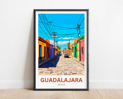 Guadalajara Travel Poster - Mexico Street