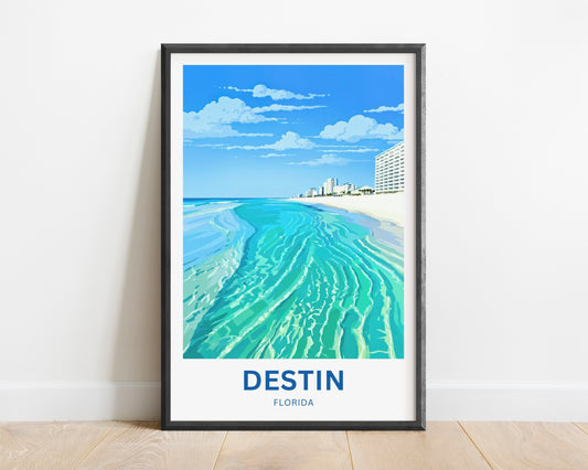 Destin, Florida Travel Poster - Emerald Coast
