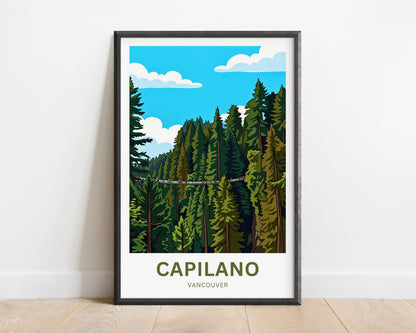 Capilano Suspension Bridge  Travel Poster - Treetop adventure