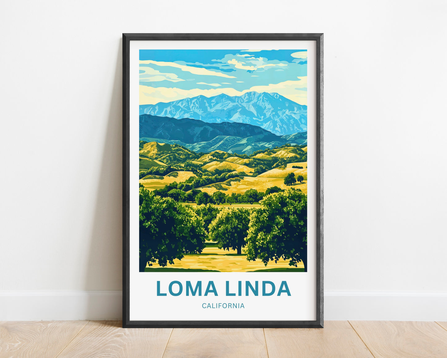 Loma Linda Travel Poster  - California Blue Zone Serenity