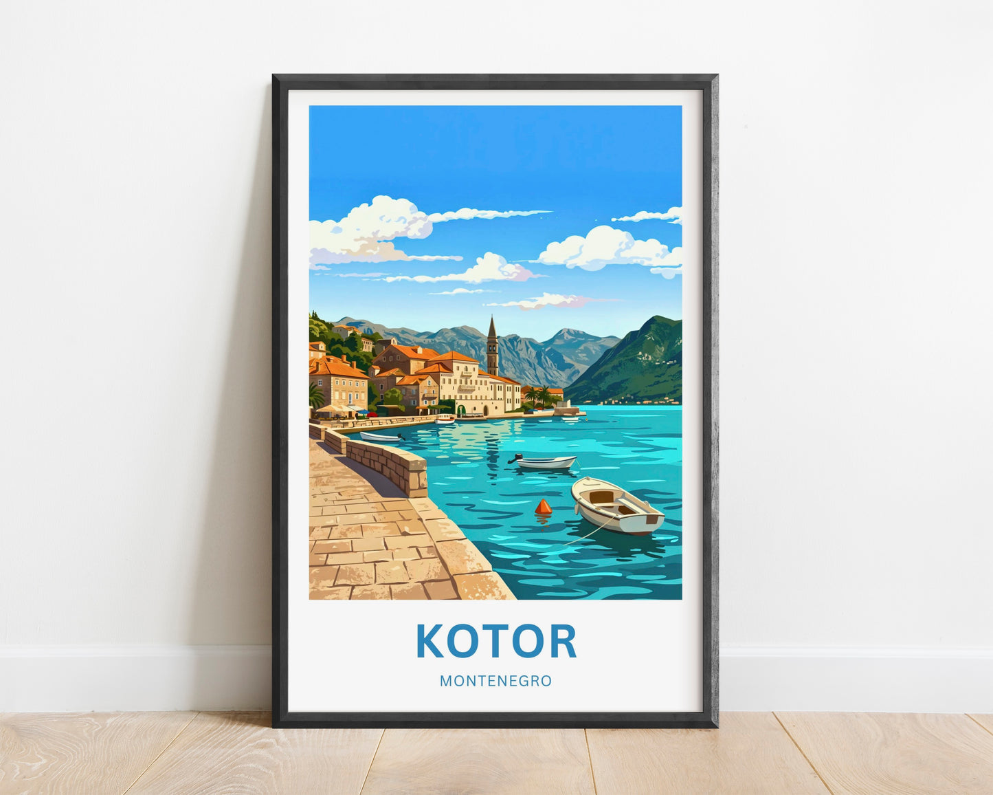 Kotor Travel Poster -   Pearl of Montenegro