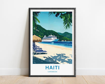 Haiti Travel Poster - Dockside Dreams