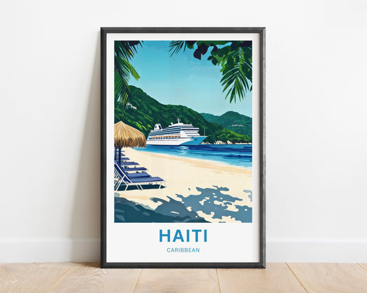 Haiti Travel Poster - Dockside Dreams