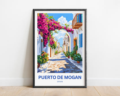 Puerto de Mogán Travel Poster  - Under the Arch of Flowers