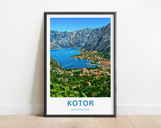 Kotor Travel Poster -   Montenegro