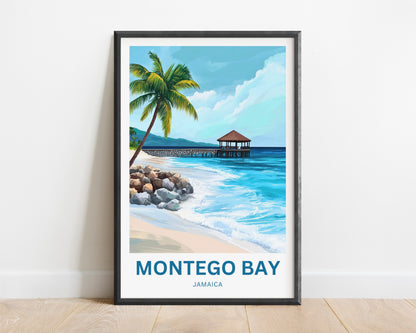 Montego Bay Travel Poster - Jamaica’s Breathtaking Island
