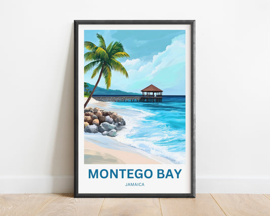 Montego Bay Travel Poster - Jamaica’s Breathtaking Island