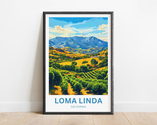 Loma Linda Travel Poster  - The Wellness Hills