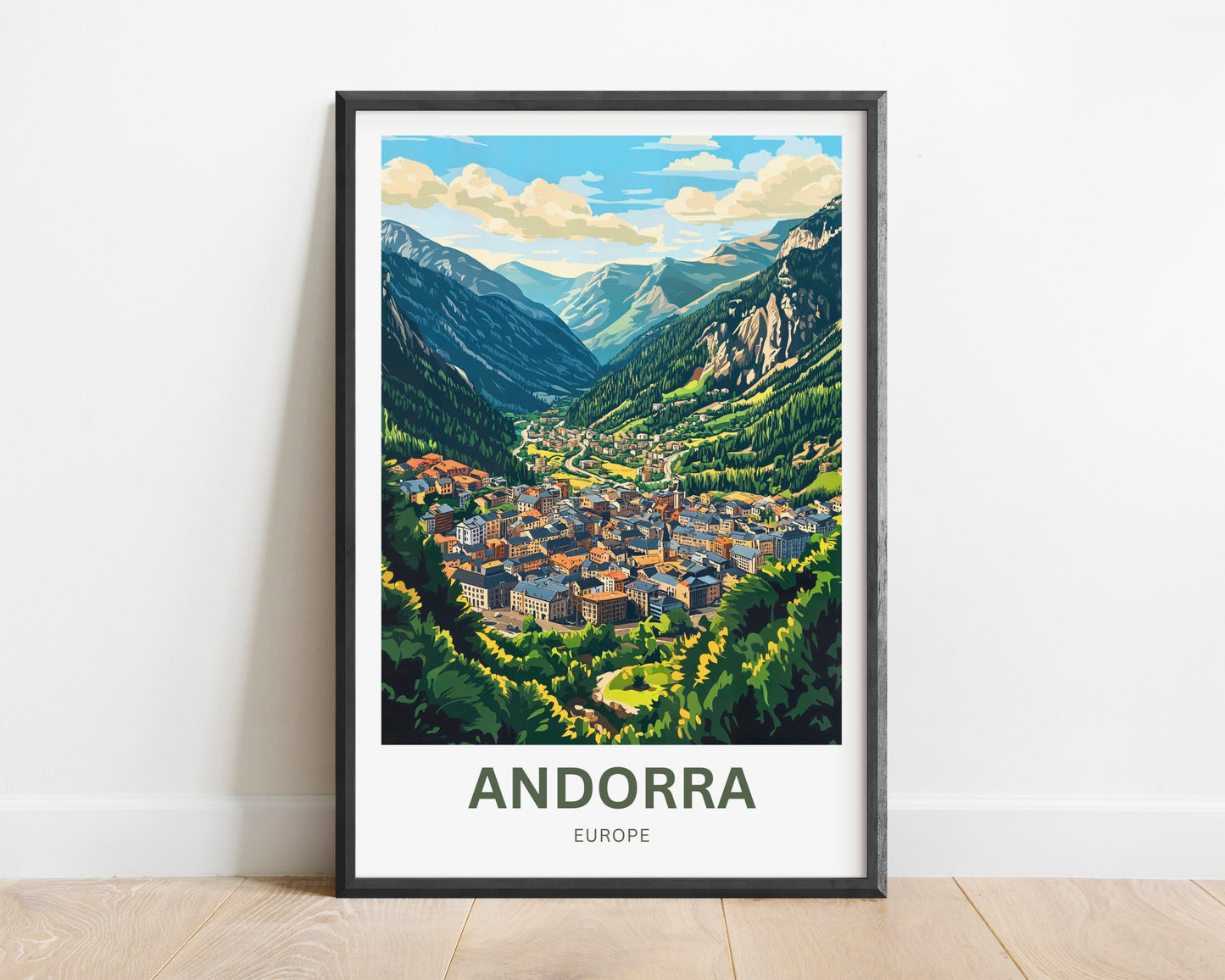 Andorra Travel Poster- Captivating View of La Vella