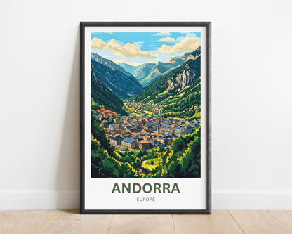 Andorra Travel Poster- Captivating View of La Vella