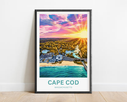 Cape Cod Travel Poster - Breathtaking Sunset